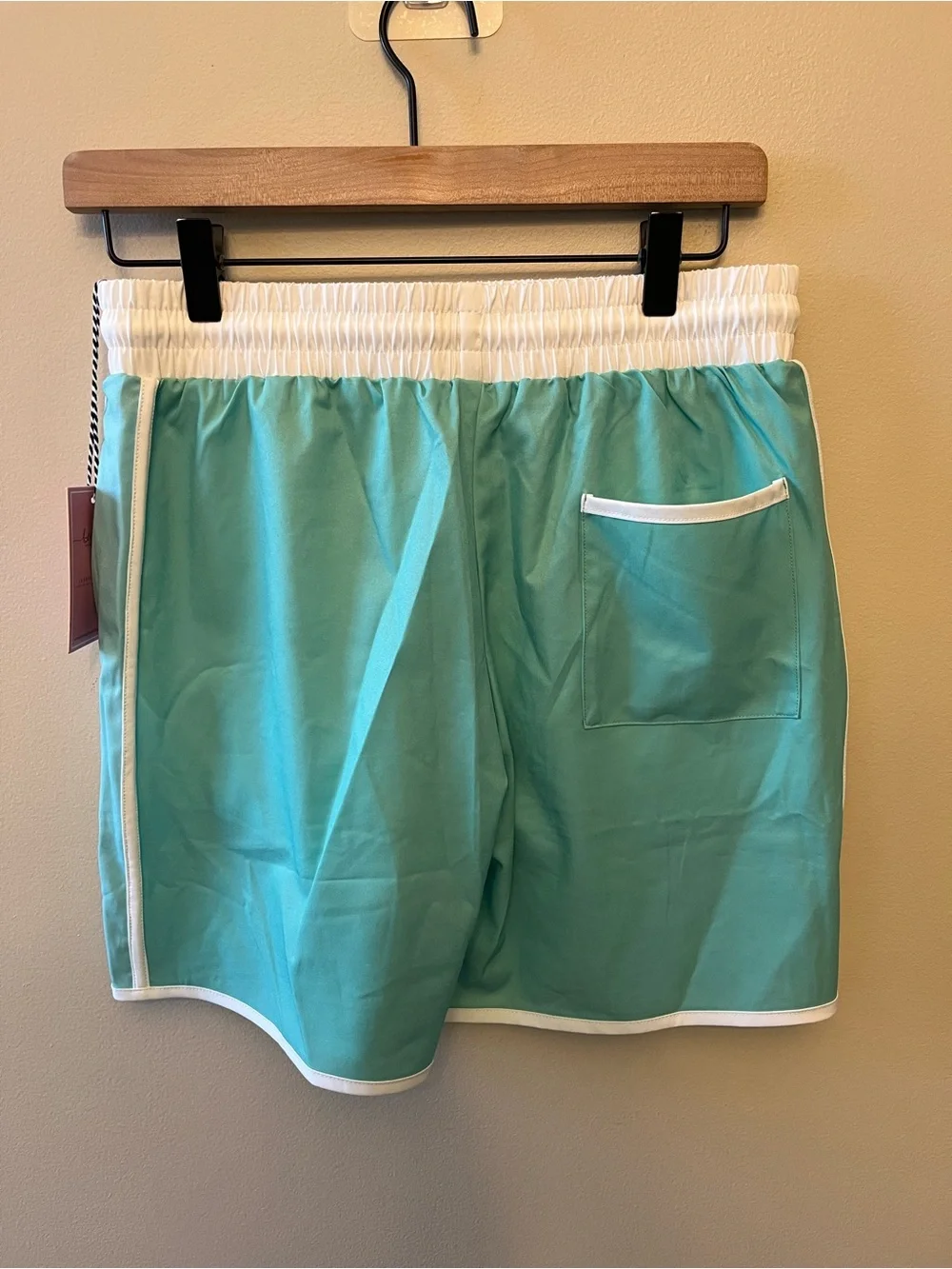 NWT Love and Grow Clothing Swim Trunks Men's Size Small Aqua Blue